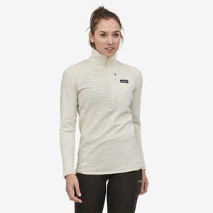 Patagonia R1 Fleece Cream White Half-Zip Pullover - Sz XZ